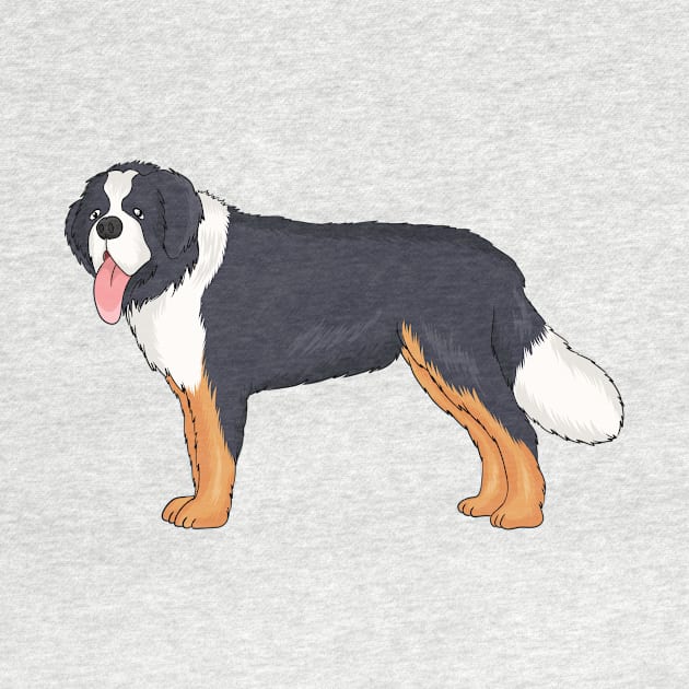 Bernese mountain dog cartoon illustration by Cartoons of fun